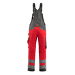 Newcastle Latzhose / Gr. 82C60, Hi-vis  Rot/Dunkelanthrazit Produktbild Additional View 2 S
