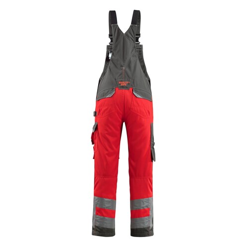 Newcastle Latzhose / Gr. 82C60, Hi-vis  Rot/Dunkelanthrazit Produktbild Additional View 2 L