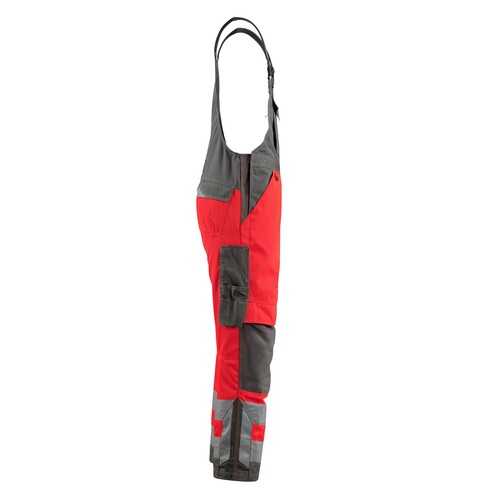 Newcastle Latzhose / Gr. 82C60, Hi-vis  Rot/Dunkelanthrazit Produktbild Additional View 3 L