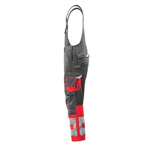 Sunderland Latzhose / Gr. 90C60,  Dunkelanthrazit/Hi-vis Rot Produktbild Additional View 1 L