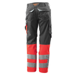 Leeds Hose / Gr. 82C52,  Dunkelanthrazit/Hi-vis Rot Produktbild Additional View 2 S