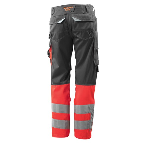 Leeds Hose / Gr. 82C60,  Dunkelanthrazit/Hi-vis Rot Produktbild Additional View 2 L