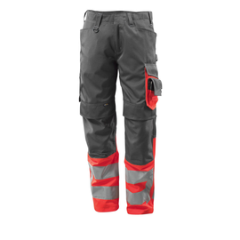 Leeds Hose / Gr. 90C48,  Dunkelanthrazit/Hi-vis Rot Produktbild