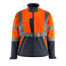 Kiama Soft Shell Jacke / Gr. L, Hi-vis  Orange/Schwarzblau Produktbild