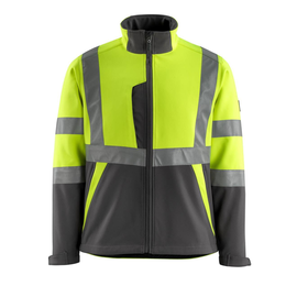 Kiama Soft Shell Jacke / Gr. L, Hi-vis  Gelb/Dunkelanthrazit Produktbild