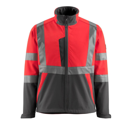 Kiama Soft Shell Jacke / Gr. 2XL,  Hi-vis Rot/Dunkelanthrazit Produktbild