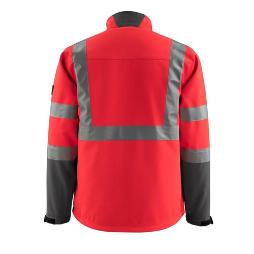 Kiama Soft Shell Jacke / Gr. L, Hi-vis  Rot/Dunkelanthrazit Produktbild Additional View 2 L