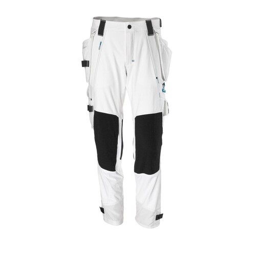 Hose mit Hängetaschen, Stretch / Gr.  82C52, Weiß Produktbild