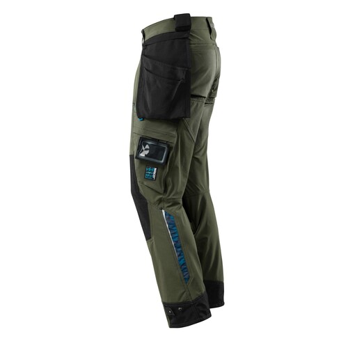 Hose mit Hängetaschen, Stretch / Gr.  90C56, Moosgrün Produktbild Additional View 1 L