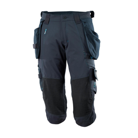 Dreiviertel-Hose, Hängetaschen, Stretch  / Gr. C48, Schwarzblau Produktbild
