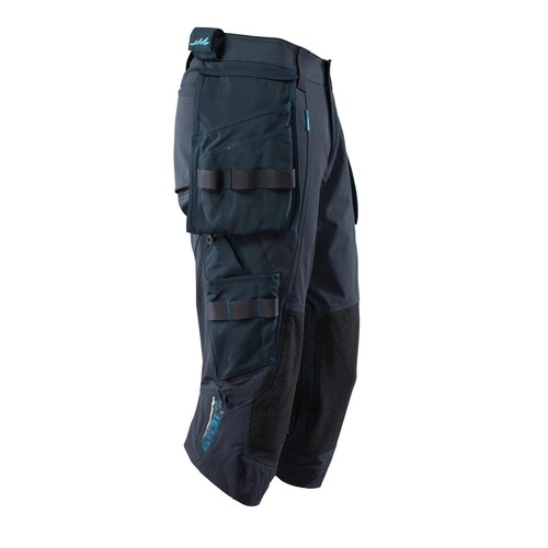 Dreiviertel-Hose, Hängetaschen, Stretch  / Gr. C52, Schwarzblau Produktbild Additional View 3 L