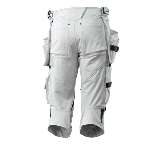 Dreiviertel-Hose, Hängetaschen, Stretch  / Gr. C47, Weiß Produktbild Additional View 2 L