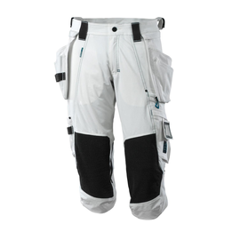 Dreiviertel-Hose, Hängetaschen, Stretch  / Gr. C48, Weiß Produktbild