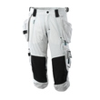 Dreiviertel-Hose, Hängetaschen, Stretch  / Gr. C60, Weiß Produktbild