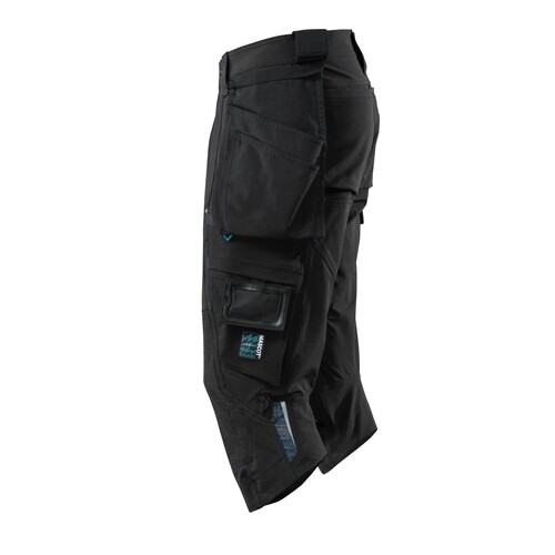 Dreiviertel-Hose, Hängetaschen, Stretch  / Gr. C48, Schwarz Produktbild Additional View 1 L
