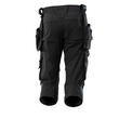 Dreiviertel-Hose, Hängetaschen, Stretch  / Gr. C48, Schwarz Produktbild Additional View 2 S