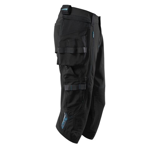 Dreiviertel-Hose, Hängetaschen, Stretch  / Gr. C48, Schwarz Produktbild Additional View 3 L