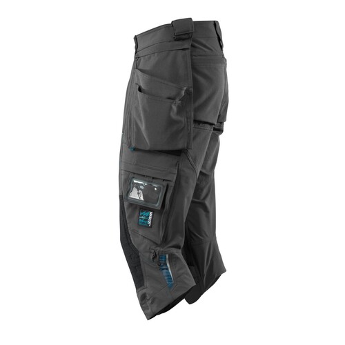 Dreiviertel-Hose, Hängetaschen, Stretch  / Gr. C47, Dunkelanthrazit Produktbild Additional View 1 L