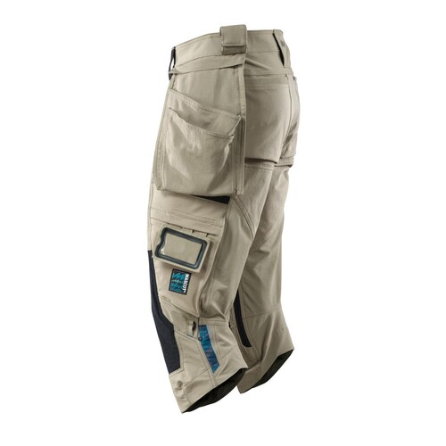 Dreiviertel-Hose, Hängetaschen, Stretch  / Gr. C47, Hellkhaki Produktbild Additional View 1 L