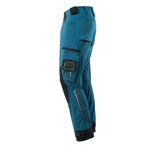 Hose mit Knietaschen aus  Dyneema,Stretch / Gr. 82C52,  Dunkelpetroleum Produktbild Additional View 1 L