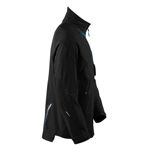 Jacke,ULTIMATE STRETCH, geringes  Gewicht Arbeitsjacke / Gr. L,  Schwarz/Dunkelpetroleum Produktbild Additional View 3 L