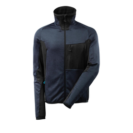 Fleecepullover mit Reißverschluss  Microfleecejacke / Gr. L,  Schwarzblau/Schwarz Produktbild