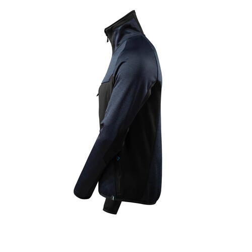 Fleecepullover mit Reißverschluss  Microfleecejacke / Gr. M,  Schwarzblau/Schwarz Produktbild Additional View 1 L