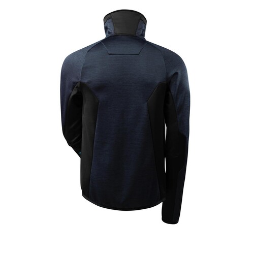 Fleecepullover mit Reißverschluss  Microfleecejacke / Gr. M,  Schwarzblau/Schwarz Produktbild Additional View 2 L