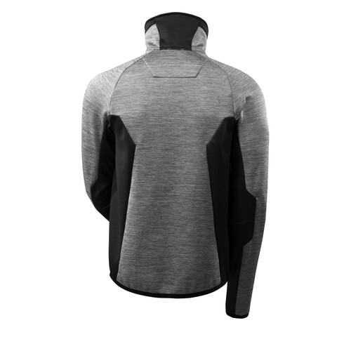Fleecepullover mit Reißverschluss  Microfleecejacke / Gr. XS,  Grau-meliert/Schwarz Produktbild Additional View 2 L