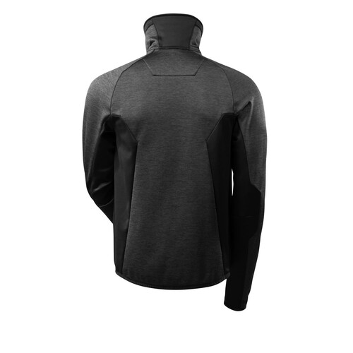 Fleecepullover mit Reißverschluss  Microfleecejacke / Gr. L,  Dunkelanthrazit/Schwarz Produktbild Additional View 2 L