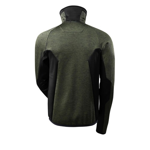 Fleecepullover mit Reißverschluss  Microfleecejacke / Gr. 2XL,  Moosgrün/Schwarz Produktbild Additional View 2 L