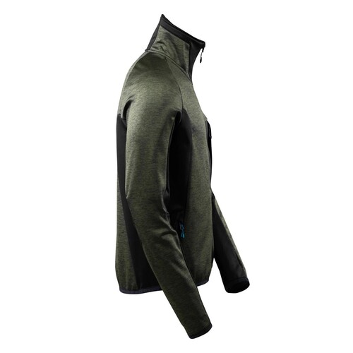 Fleecepullover mit Reißverschluss  Microfleecejacke / Gr. 2XL,  Moosgrün/Schwarz Produktbild Additional View 3 L