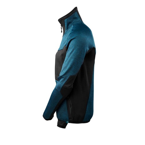 Fleecepullover mit Reißverschluss  Microfleecejacke / Gr. XL,  Dunkelpetroleum/Schwarz Produktbild Additional View 1 L