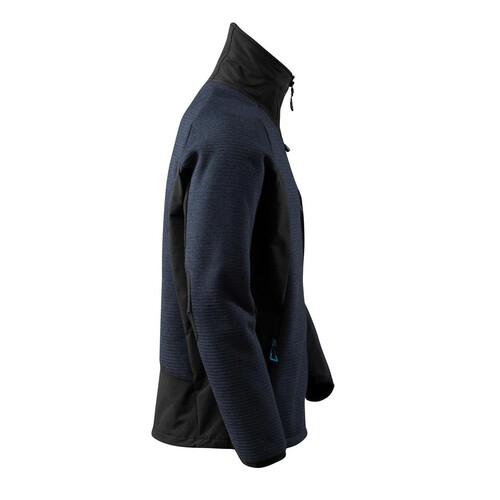 Jacke, Strick, mit Membran Strickjacke  / Gr. L, Schwarzblau/Schwarz Produktbild Additional View 3 L