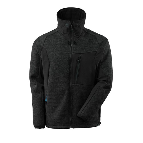 Jacke, Strick, mit Membran Strickjacke  / Gr. 4XL, Schwarz Produktbild