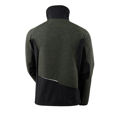 Jacke, Strick, mit Membran Strickjacke  / Gr. L, Moosgrün/Schwarz Produktbild Additional View 2 L