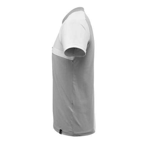 Polo-Shirt,  feuchtigkeitstransportierend / Gr. L,  Grau-meliert/Weiss Produktbild Additional View 1 L