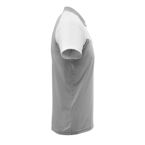 Polo-Shirt,  feuchtigkeitstransportierend / Gr. L,  Grau-meliert/Weiss Produktbild Additional View 3 L