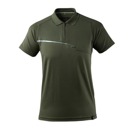 Polo-Shirt,  feuchtigkeitstransportierend / Gr. L,  Moosgrün Produktbild