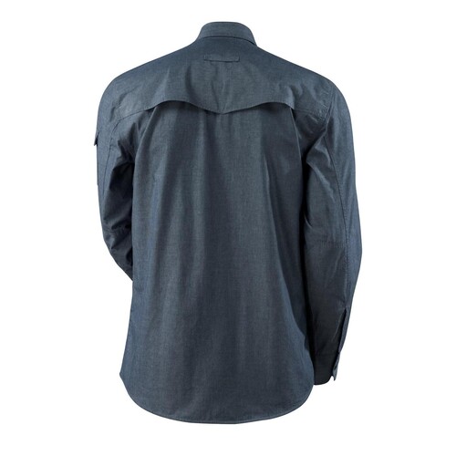 Hemd Chambray mit Netzfutter / Gr. 2XL,  Gewaschener dunkelblauer Denim Produktbild Additional View 2 L