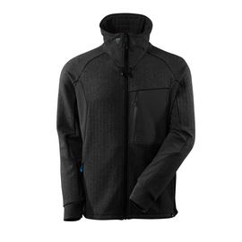 Sweatshirt, Reißverschluss, Stehkragen  Sweatshirt mit Reißverschluss / Gr.  2XL, Schwarz Produktbild
