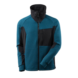 Sweatshirt, Reißverschluss, Stehkragen  Sweatshirt mit Reißverschluss / Gr. L,  Dunkelpetroleum/Schwarz Produktbild