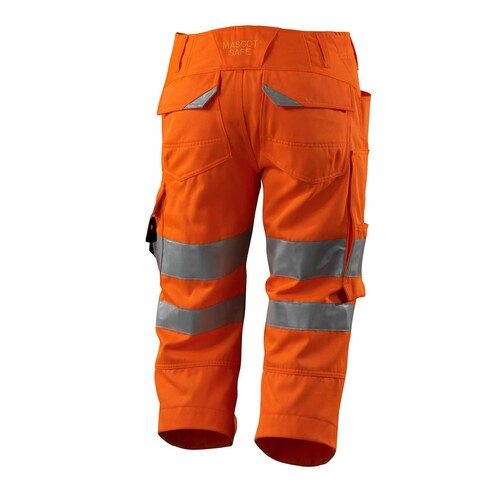 Dreiviertel-Hose mit Knietaschen / Gr.  C52, Hi-vis Orange Produktbild Additional View 2 L