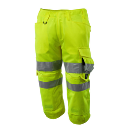 Dreiviertel-Hose mit Knietaschen / Gr.  C52, Hi-vis Gelb Produktbild
