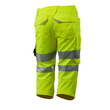Dreiviertel-Hose mit Knietaschen / Gr.  C52, Hi-vis Gelb Produktbild Additional View 2 S