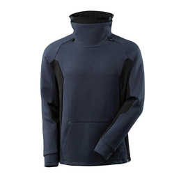 Sweatshirt mit regulierbaren Stehkragen  / Gr. 3XL, Schwarzblau/Schwarz Produktbild