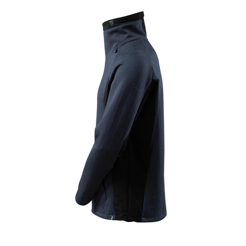 Sweatshirt mit regulierbaren Stehkragen  / Gr. L, Schwarzblau/Schwarz Produktbild Additional View 1 L