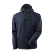Kapuzensweatshirt, kurzem  Reißverschluss / Gr. 4XL,  Schwarzblau/Schwarz Produktbild