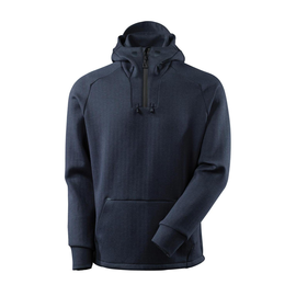 Kapuzensweatshirt, kurzem  Reißverschluss / Gr. XS,  Schwarzblau/Schwarz Produktbild