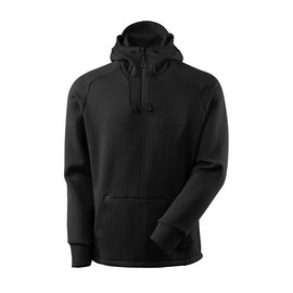 Kapuzensweatshirt, kurzem  Reißverschluss / Gr. 3XL, Schwarz Produktbild